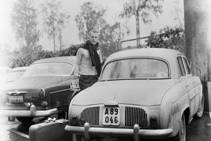Jörn Donner Varkaudessa 1963.
