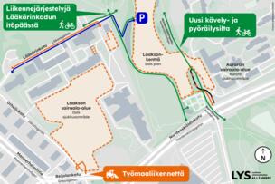 Karttakuva poikkeusjärjestelyistä.