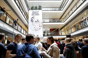 People at the Health Capital Helsinki opening event