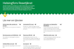 Helsingfors Resetjänsts nya hemsida