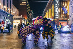 Dragon and lion dances.
