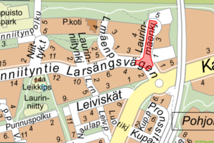 Työalue kartalla.