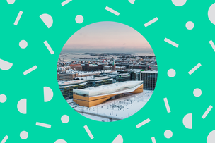Central Library Oodi in wintertime
