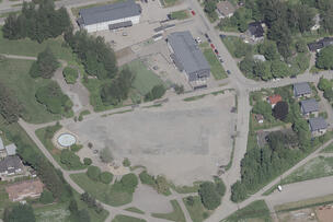 Viistoilmakuva Filpuksenpuistosta. 