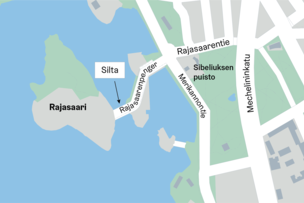Karttakuva Rajasaaresta