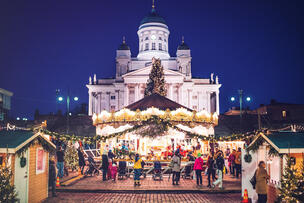 Helsinki Christmas Market by night