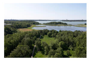 Ilmakuva Talin ulkoilualueelta.