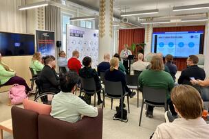 Urban Tech Helsinki -yrityshautomon tilaisuus huhtikuussa 2023.