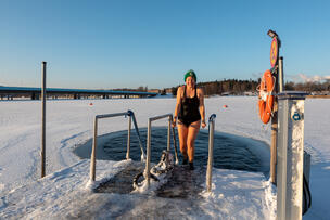 Winter swimming.