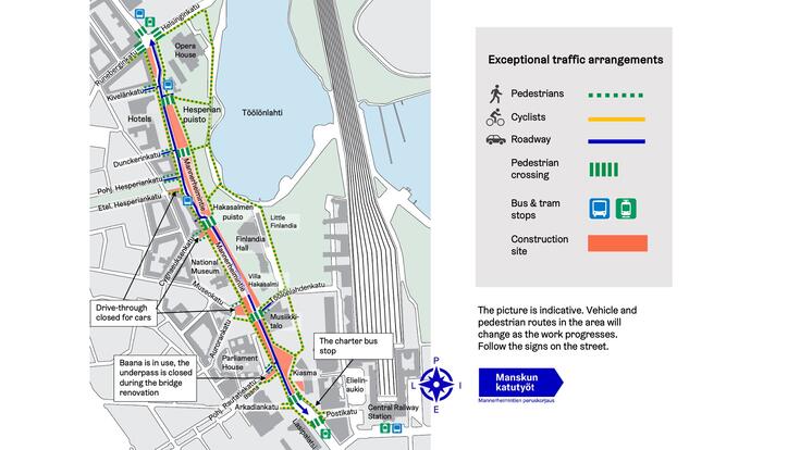 Map of traffic arrangements