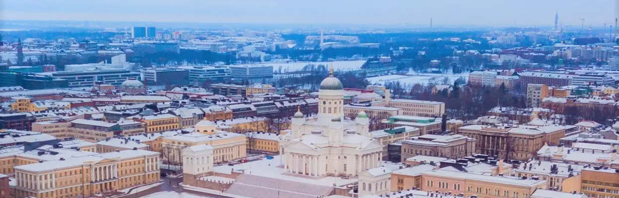 The Senate Square in winter.
