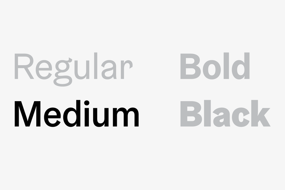 Medium fonttileikkausta käytetään opasteissa